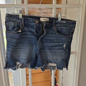 BKE Dark Blue Denim Shorts with Contrast Stitching